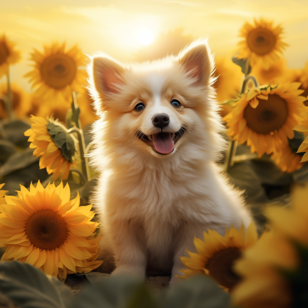 Corgi in Sunflowers Diamond Art Kit