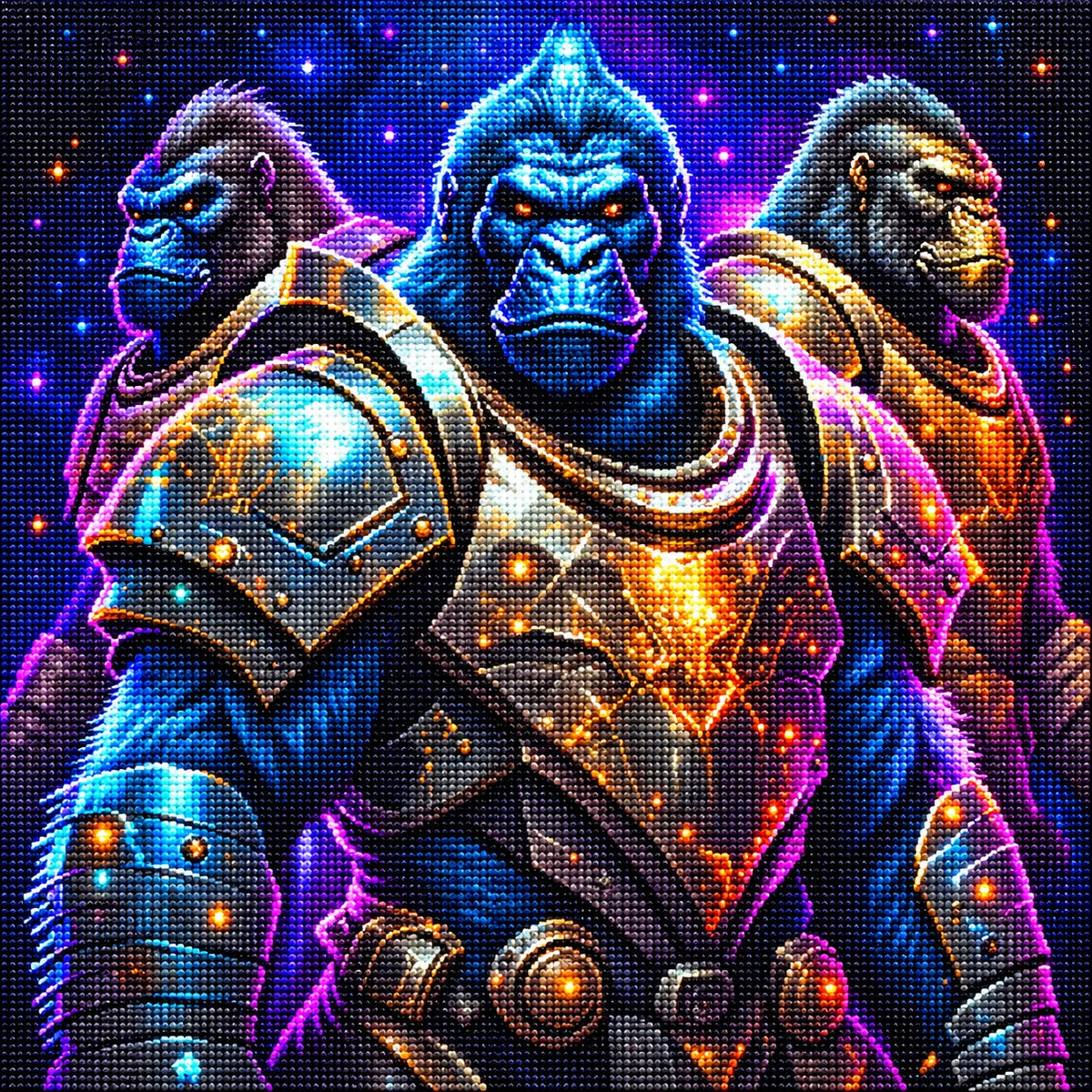 Cosmic Gorillas Diamond Art Kit