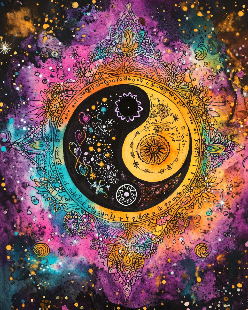 Cosmic Yin and Yang Diamond Art Kit