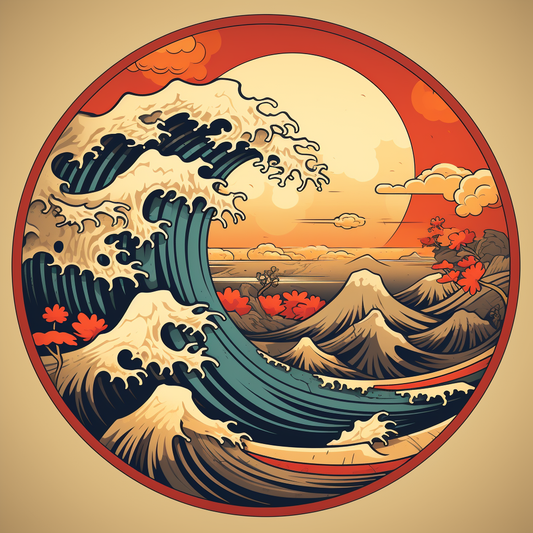 Crashing Waves Circle Diamond Art kit