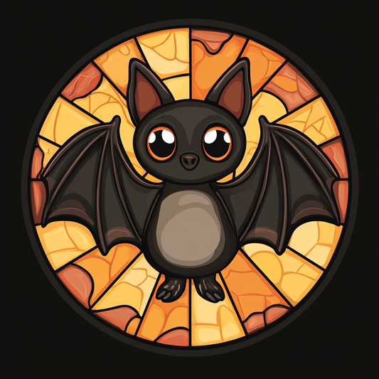 Cute Bat at Halloween Diamond Art Kit