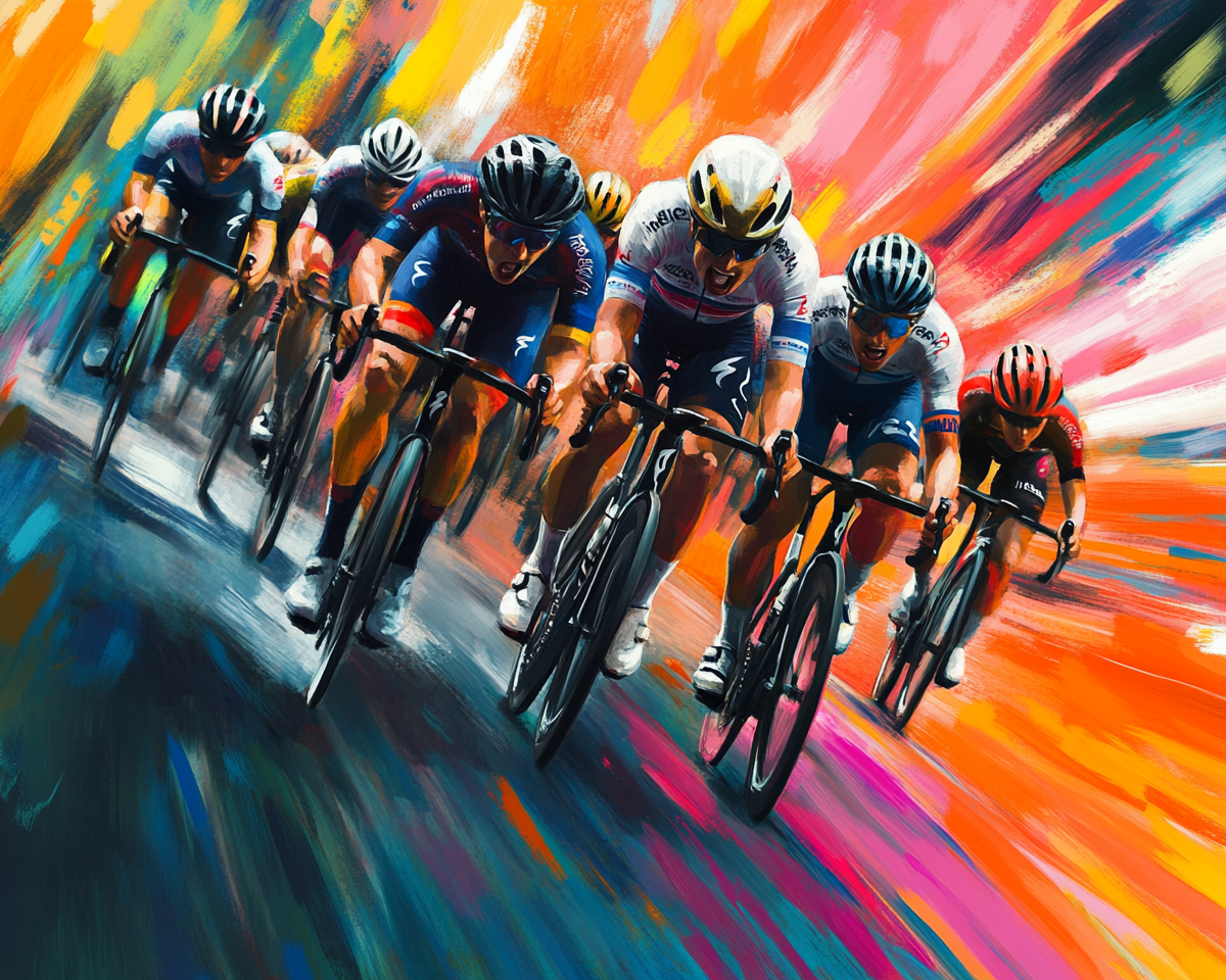 Cyclist Abstract Diamond Art Kit
