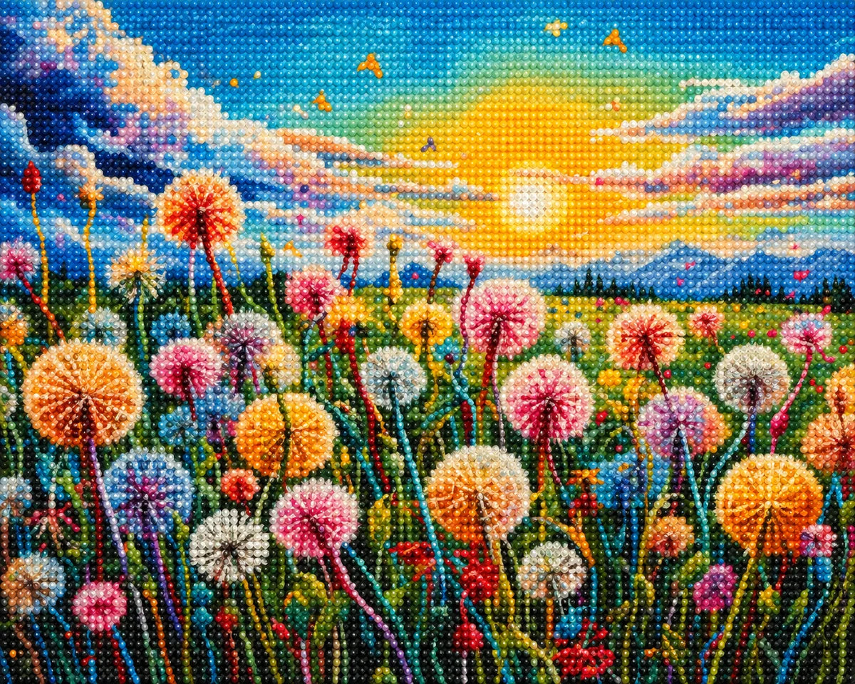 Dandelions In The Sun Diamond Art Kit