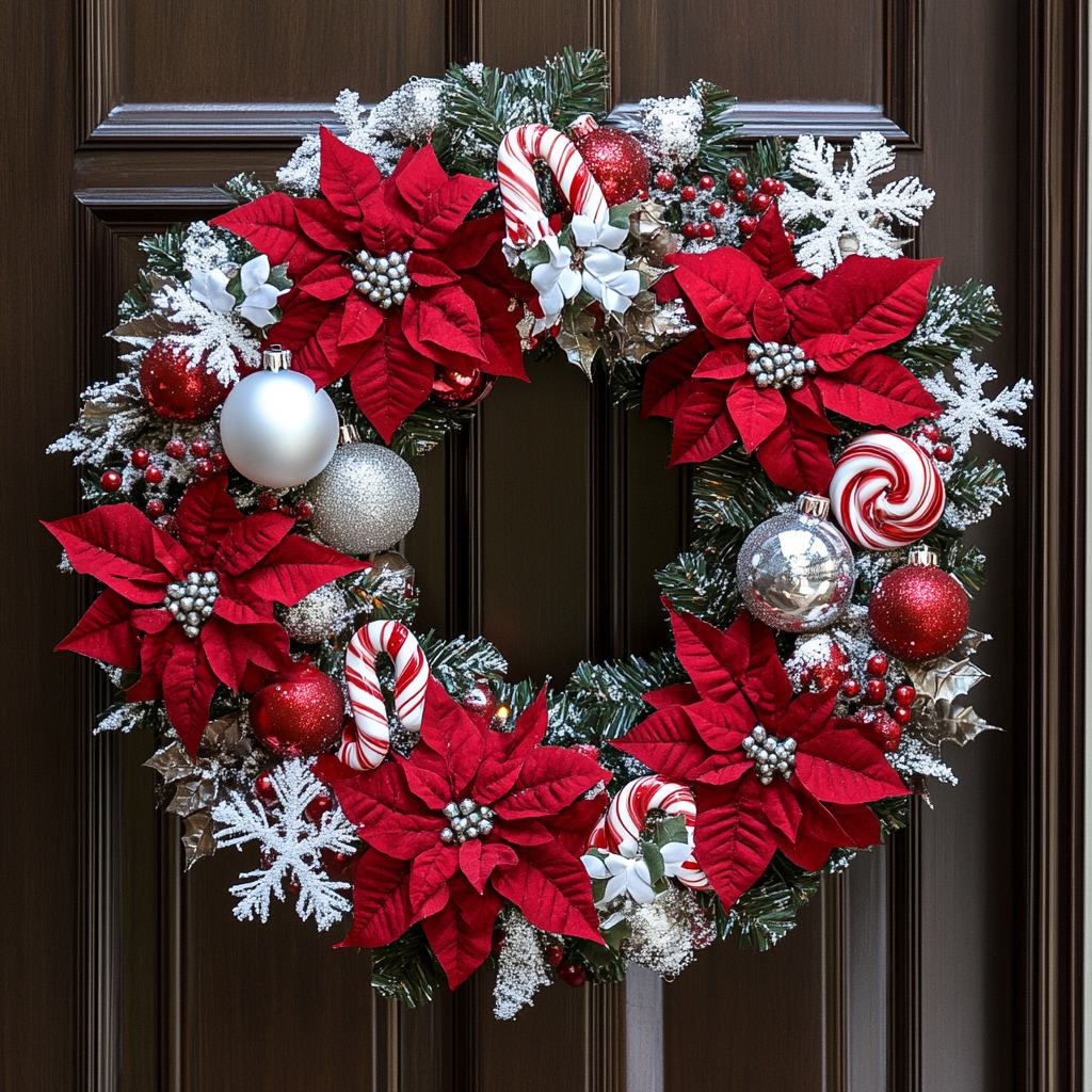 Dark Door Candy Cane Wreath Diamond Art Kit