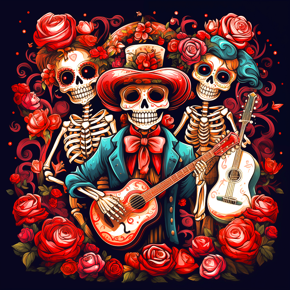 Day of the Dead Band Diamond Art Kit