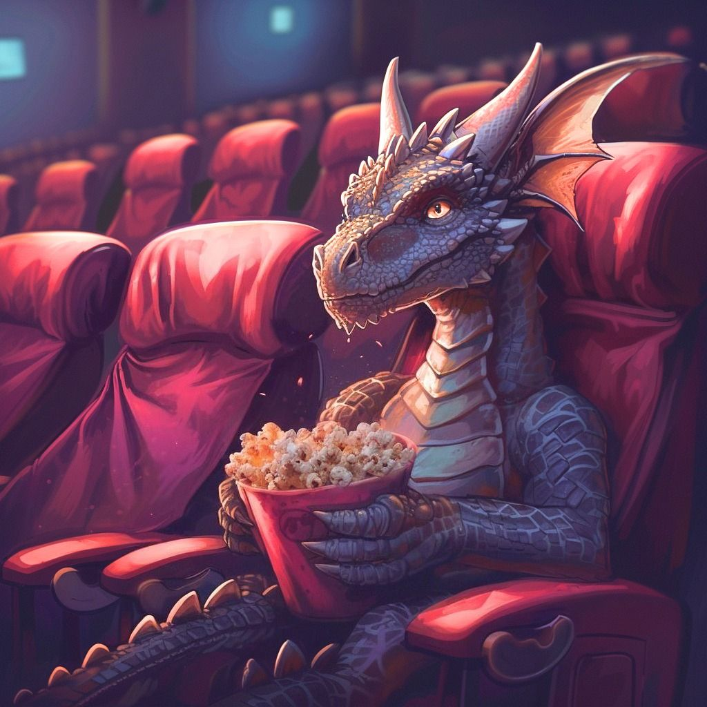 Dragon at the Movies Diamond Art Kit