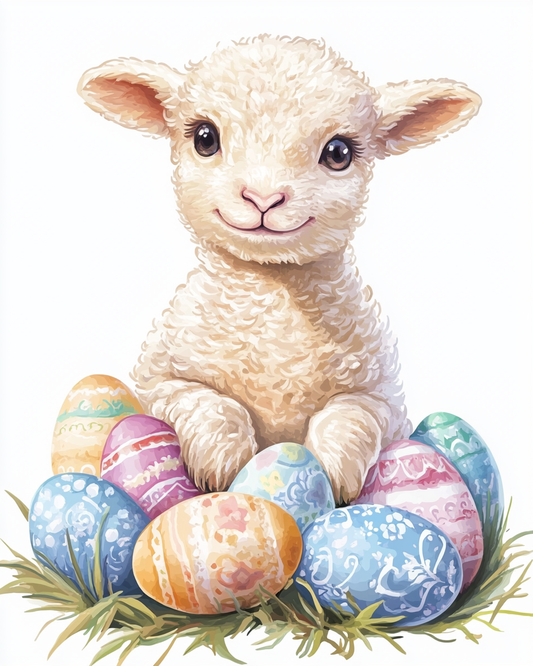 Easter Egg Lamb Diamond Art Kit