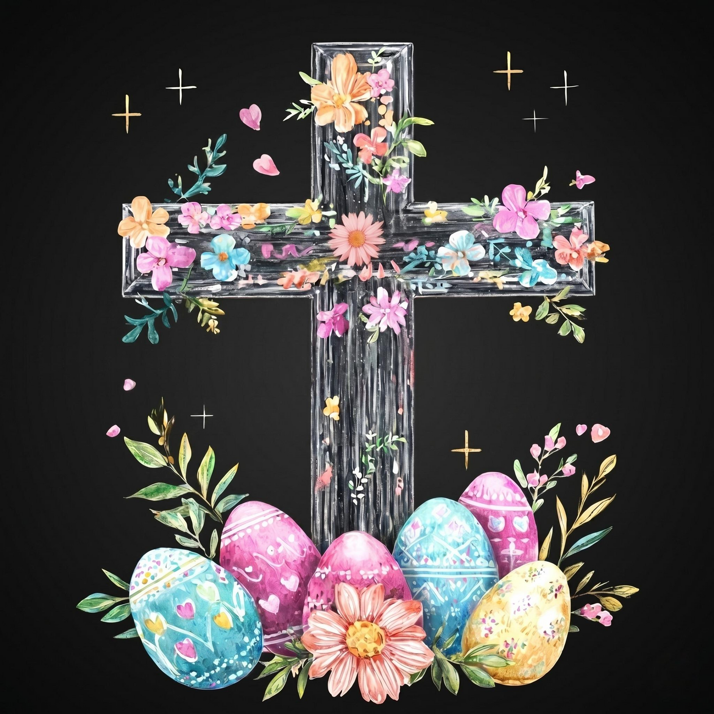 Easter Eggs and Easter Cross Diamond Art Kit