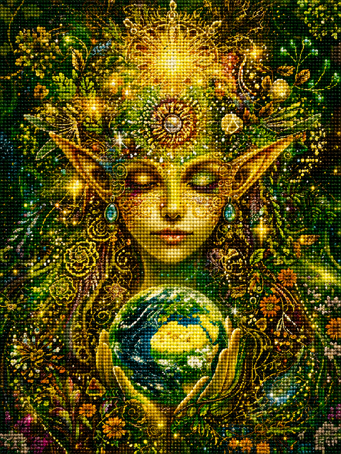 Elf And Sphere Diamond Art Kit — diamond art kit canvas