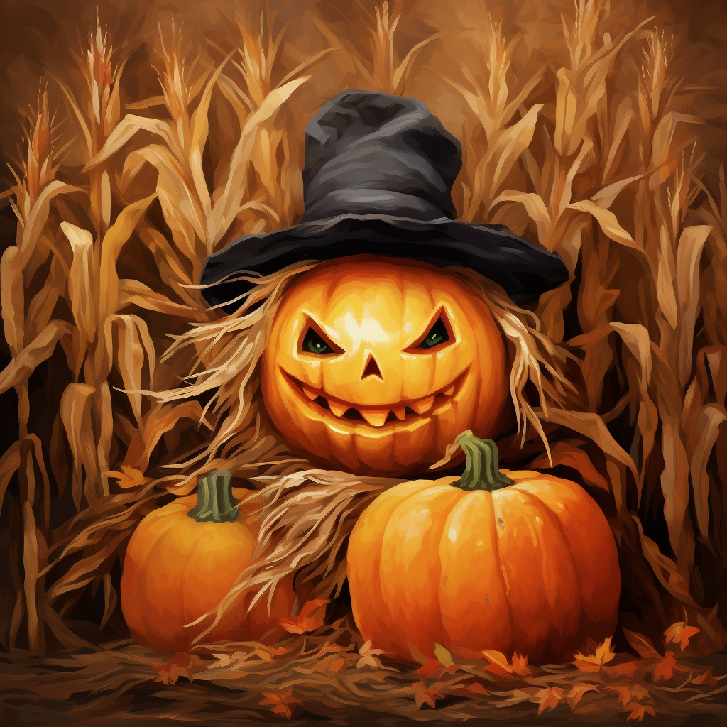 Evil Carved Pumpkin Diamond Art Kit
