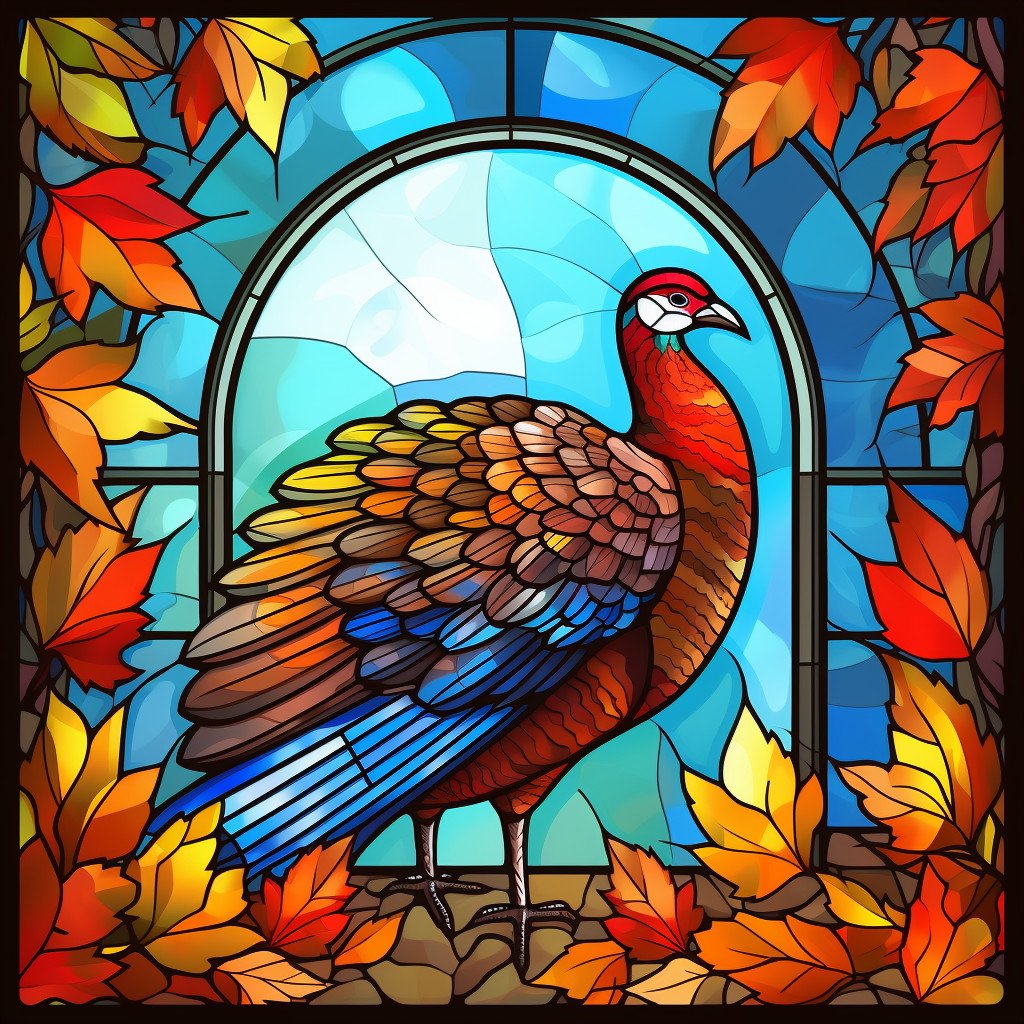 Fall Leaf Abstract Turkey Diamond Art Kit
