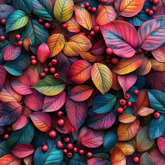Fall Leaves and Berries Diamond Art Kit