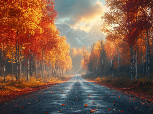 Fall Tree Road Diamond Art Kit
