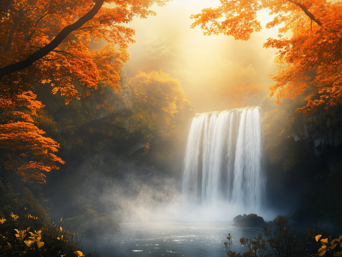 Fall Trees and Waterfall Diamond Art Kit