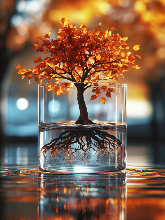 Fall Tree Vase Diamond Art Kit