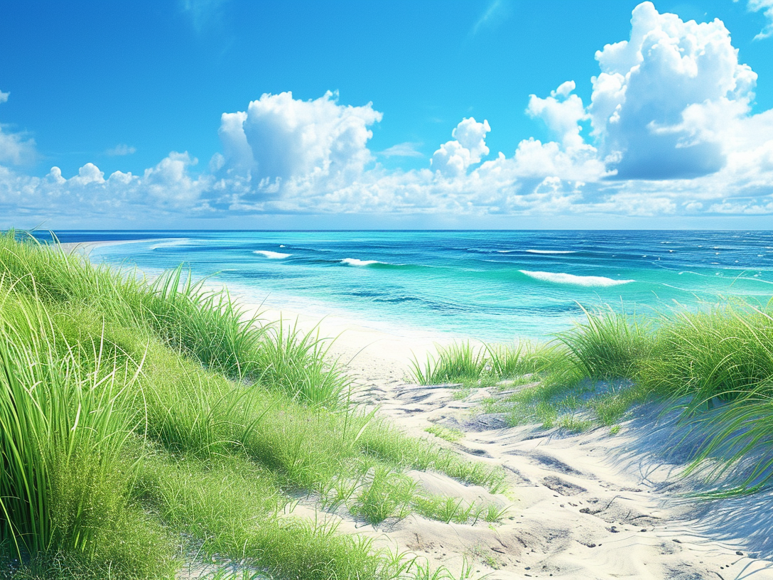 Grassy Path To The Beach Diamond Art Kit