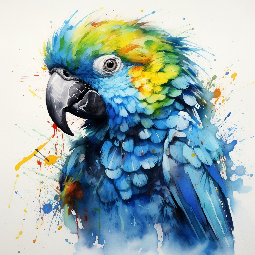 Blue Paint Macaw Diamond Art Kit
