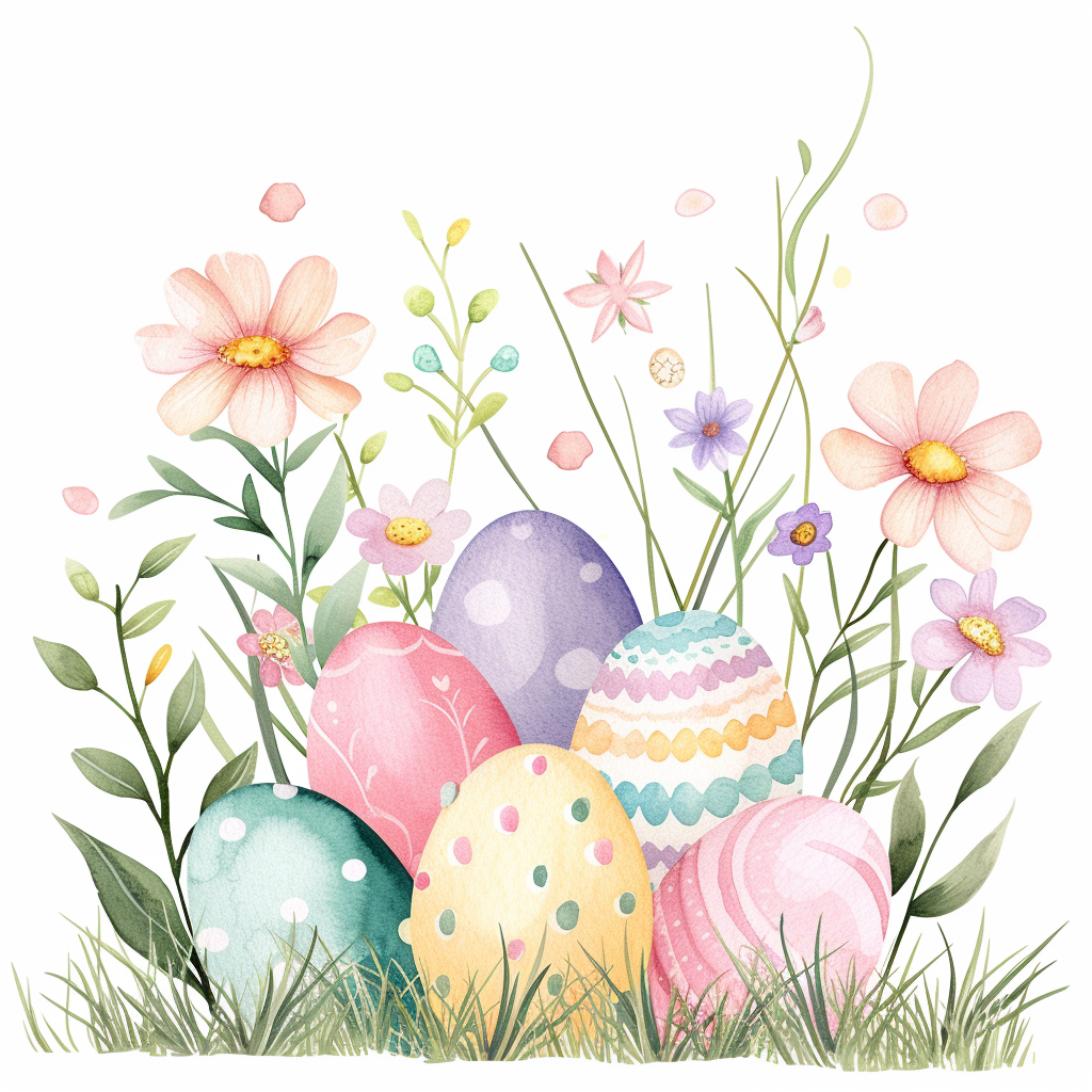 Six Easter Egg Watercolor Diamond Art Kit