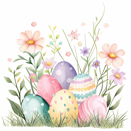 Six Easter Egg Watercolor Diamond Art Kit