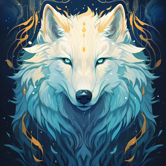 Abstract Whitewolf Diamond Art Kit