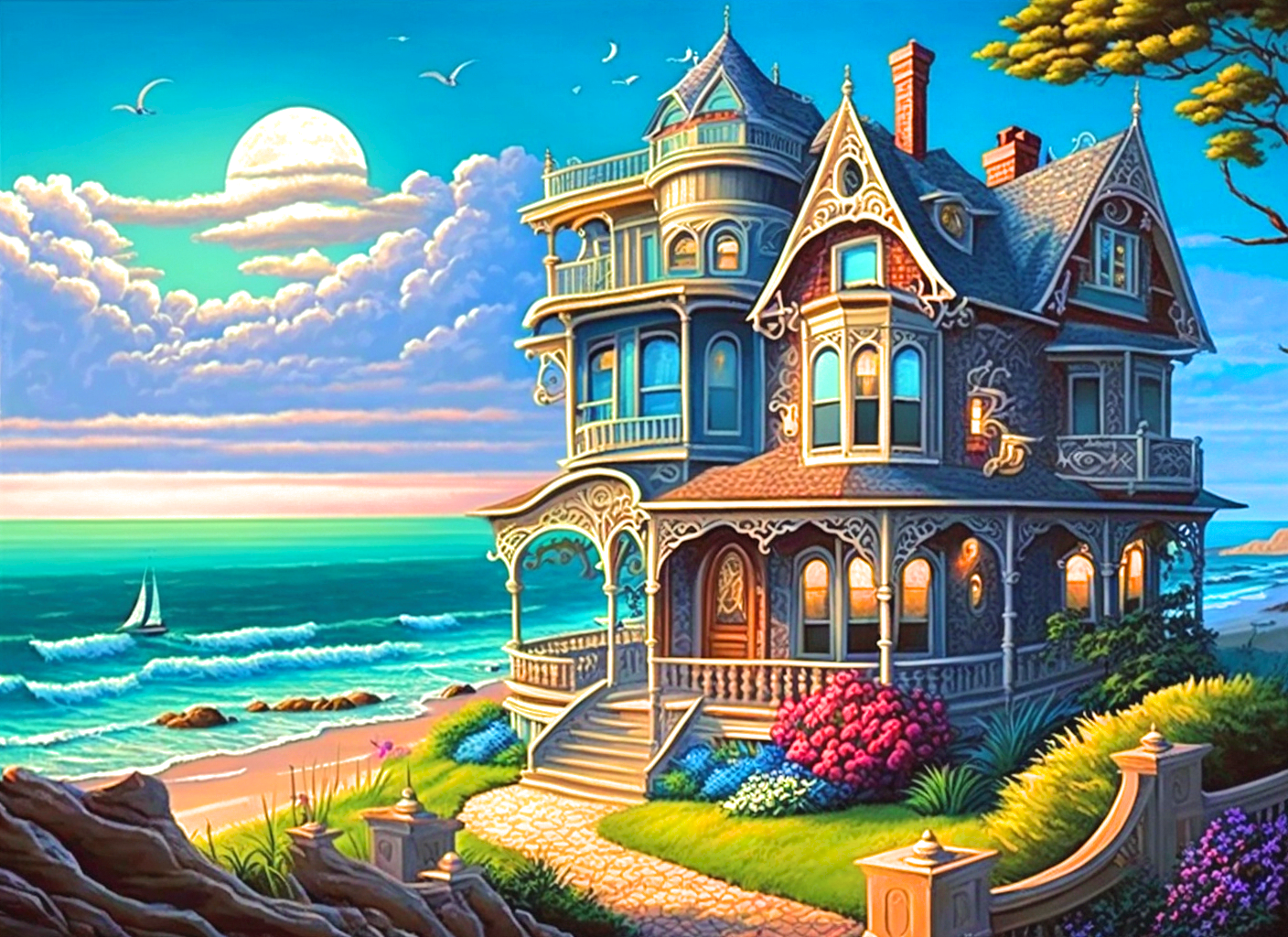 Seaside Home Diamond Art Kit