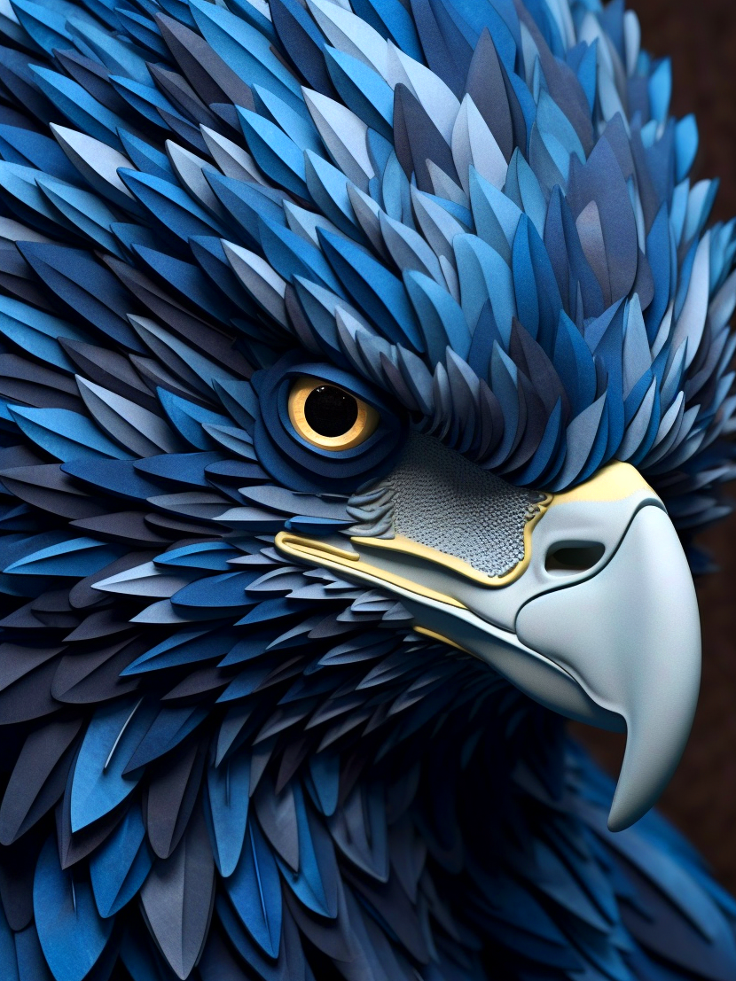 Blue Abstract Eagle Diamond Art Kit
