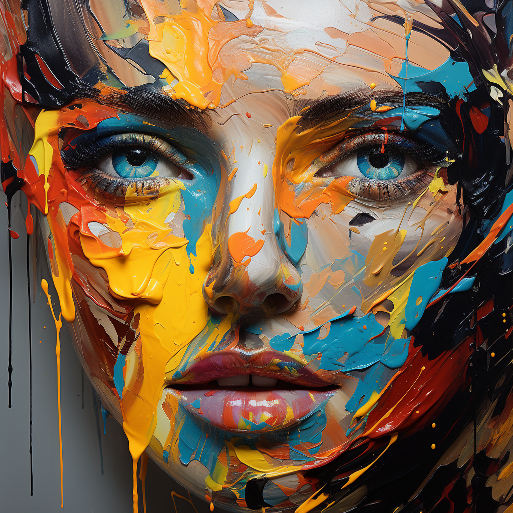 Womans Painted Face Diamond Art Kit