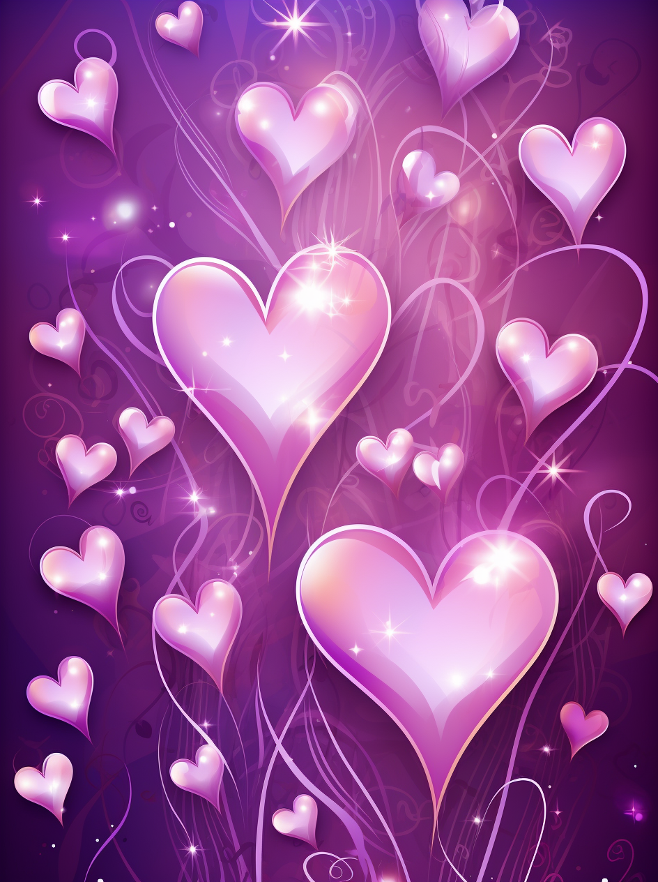 Abstract Rising Hearts Diamond Art Kit