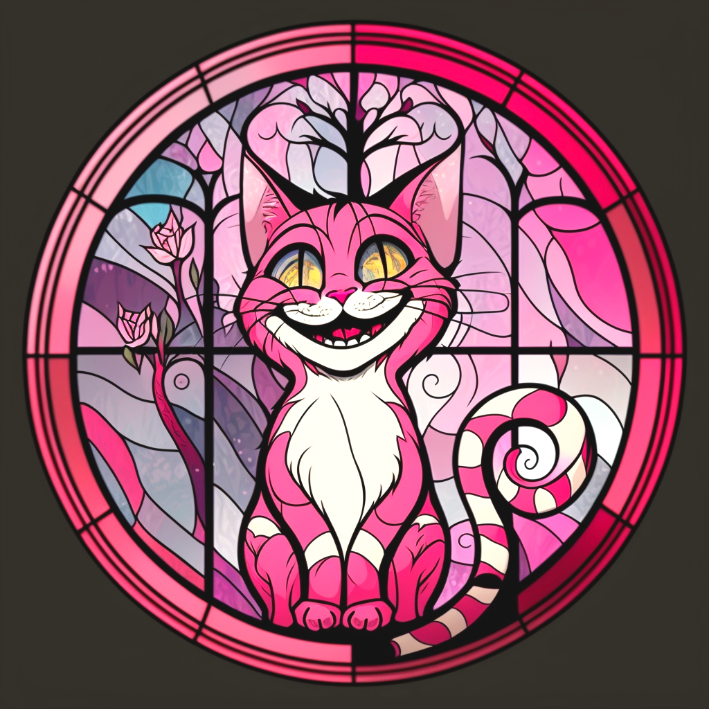 Abstract Pink Cheshire Cat Diamond Art Kit