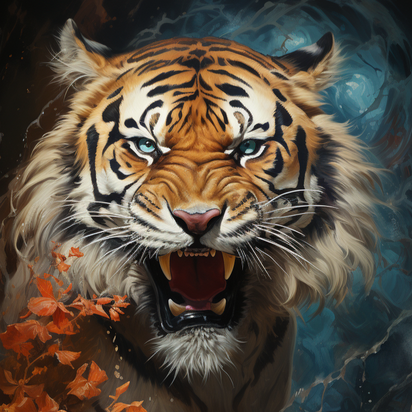 Tiger Water Spray Diamond Art Kit
