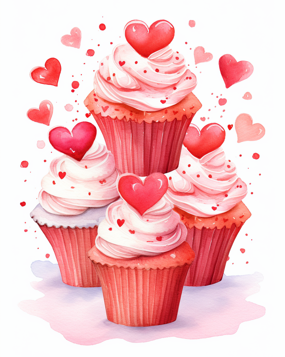 Hearts And Cupcakes Diamond Art Kit