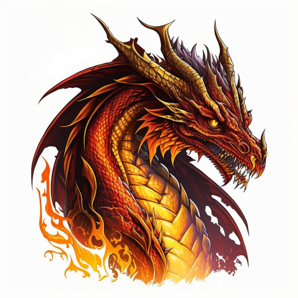 Orange Dragon Head Diamond Art Kit