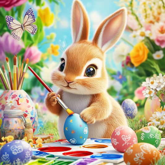 Rabbit Blue Egg Diamond Art Kit