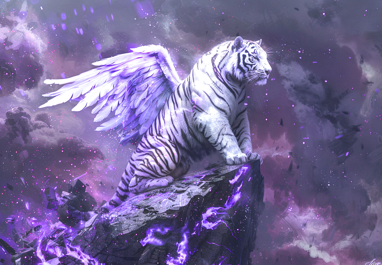 Purple Wing Whitetiger Diamond Art Kit