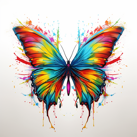 Watercolor Rainbow Butterfly Diamond Art Kit
