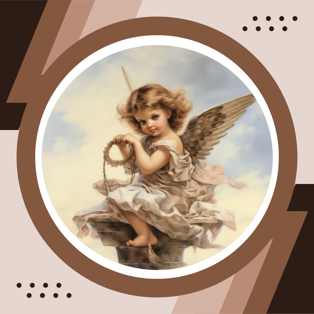 Brown Wing Vintage Angel Diamond Art Kit