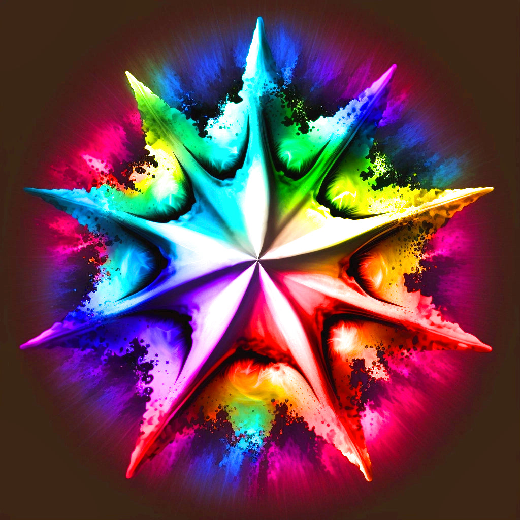 Nine Point Rainbow Star Diamond Art Kit