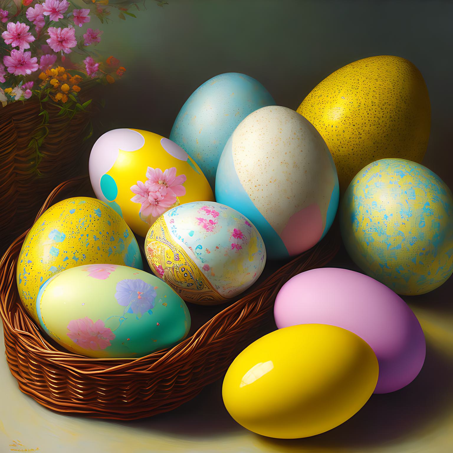 Brown Basket Easter Basket Diamond Art Kit