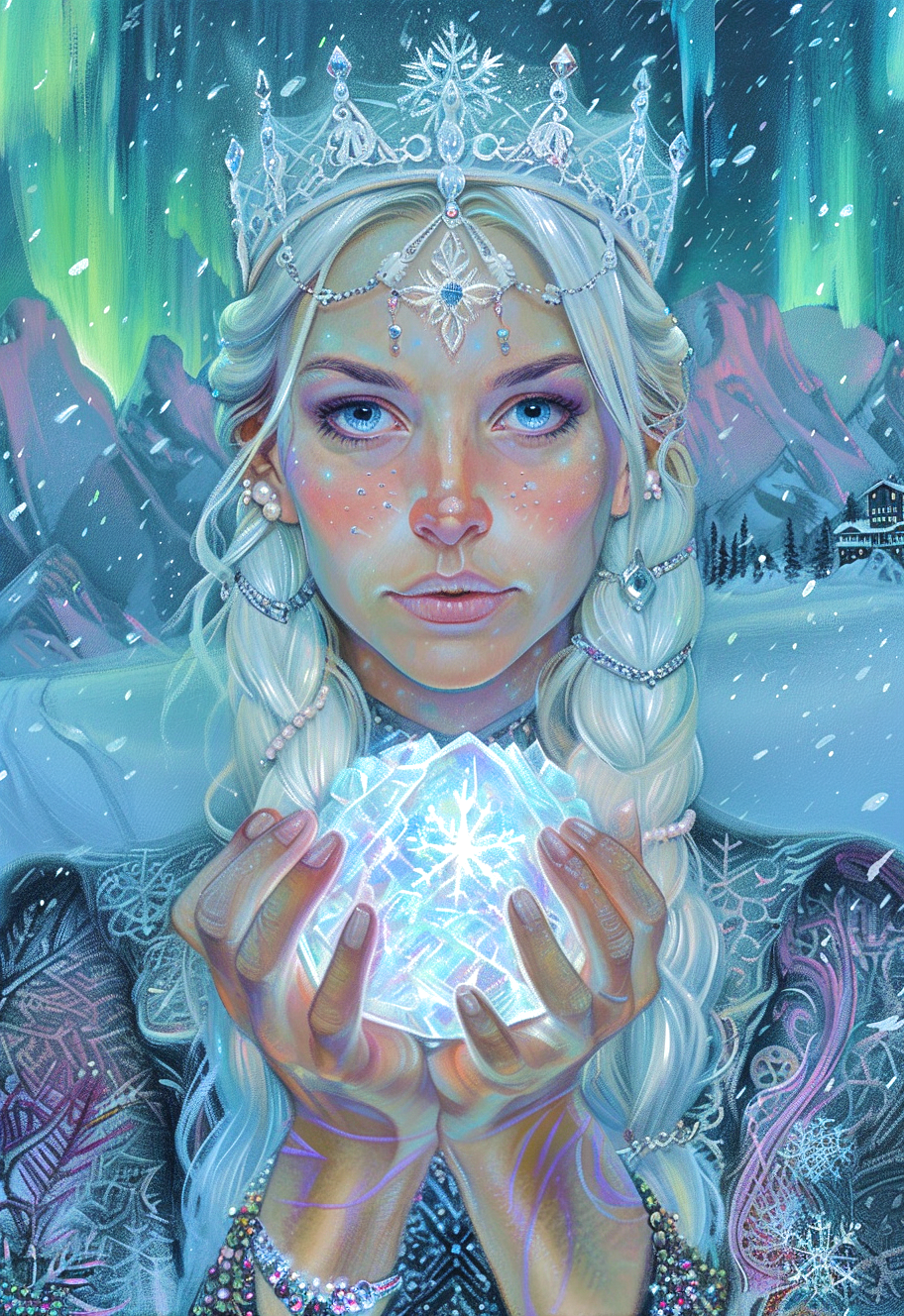 Glowing Orb Arctic Princess Diamond Art Kit