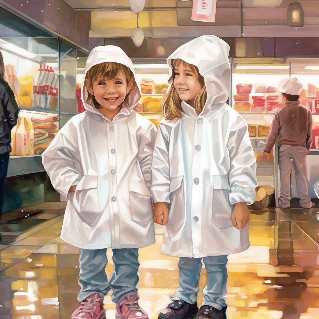 White Raincoat Girls Diamond Art Kit