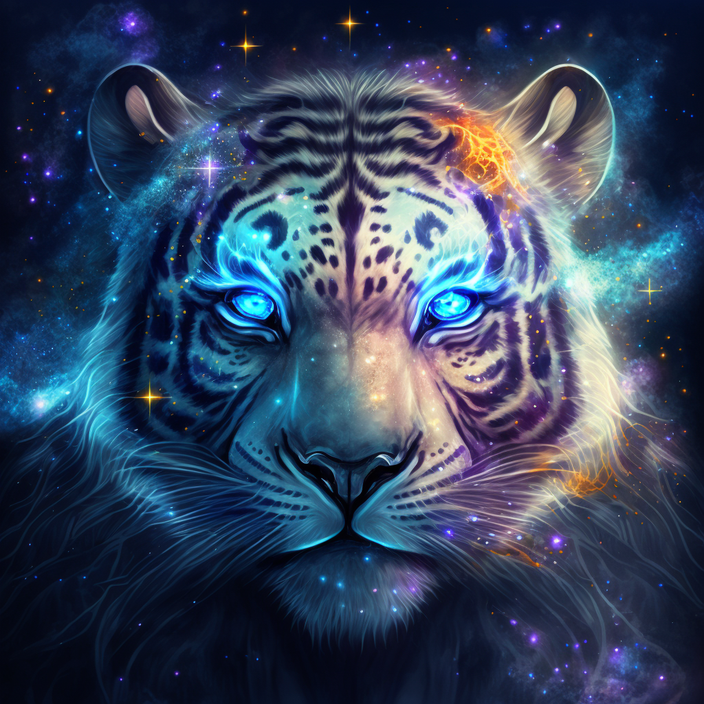 Glowing Eye Tiger Diamond Art Kit