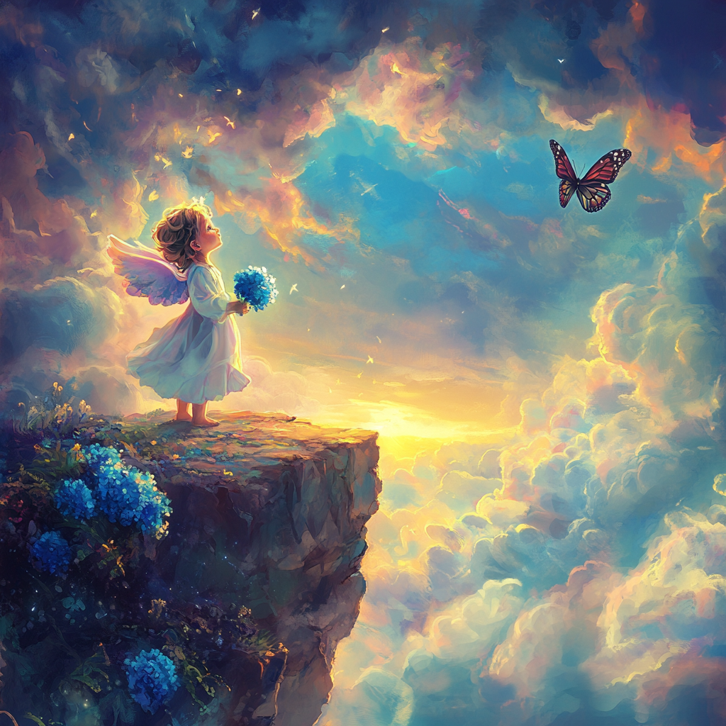 Clouded Sky Little Angel Diamond Art Kit