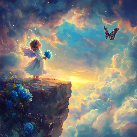 Clouded Sky Little Angel Diamond Art Kit