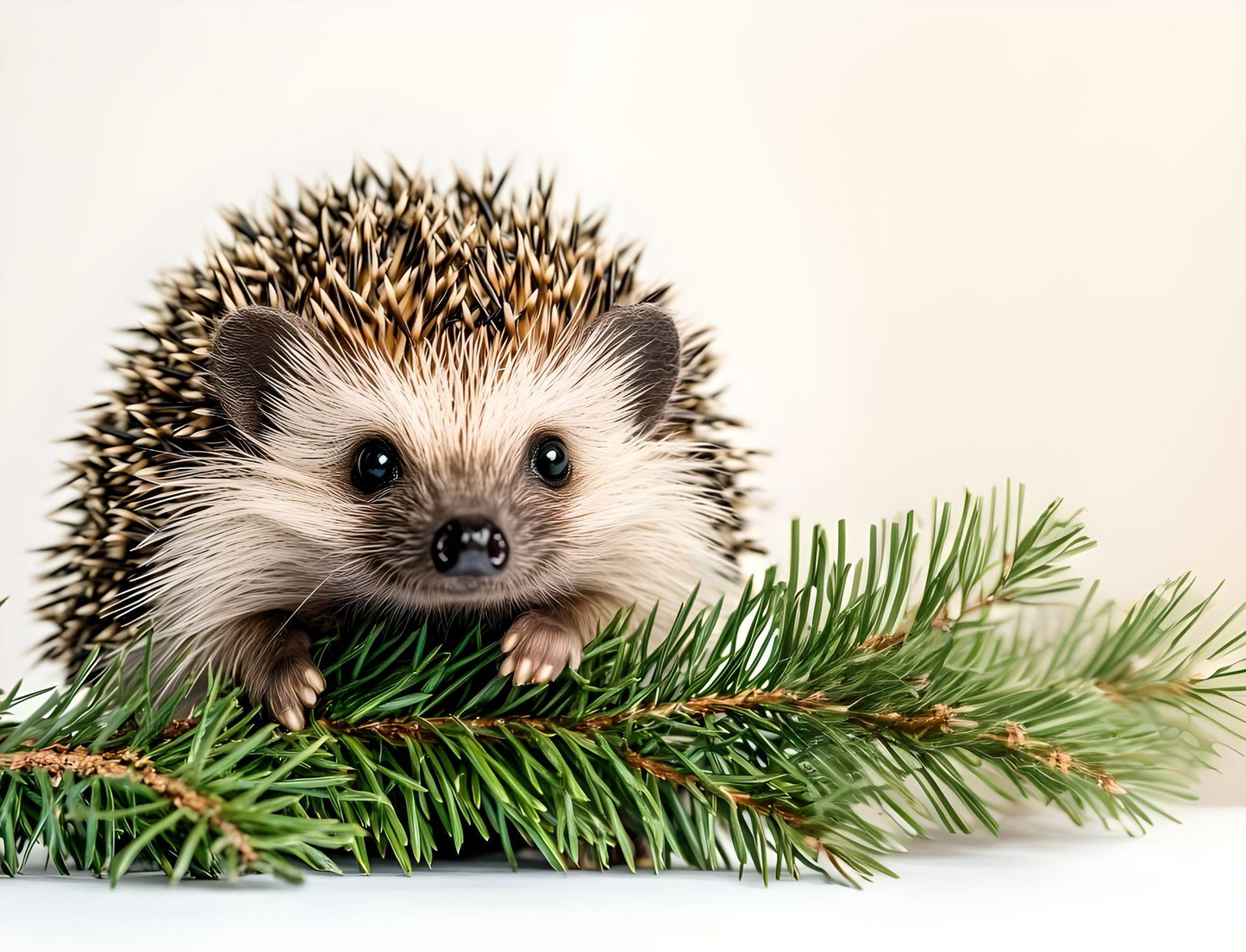 Pine Tree Branch Hedgehog Diamond Art Kit