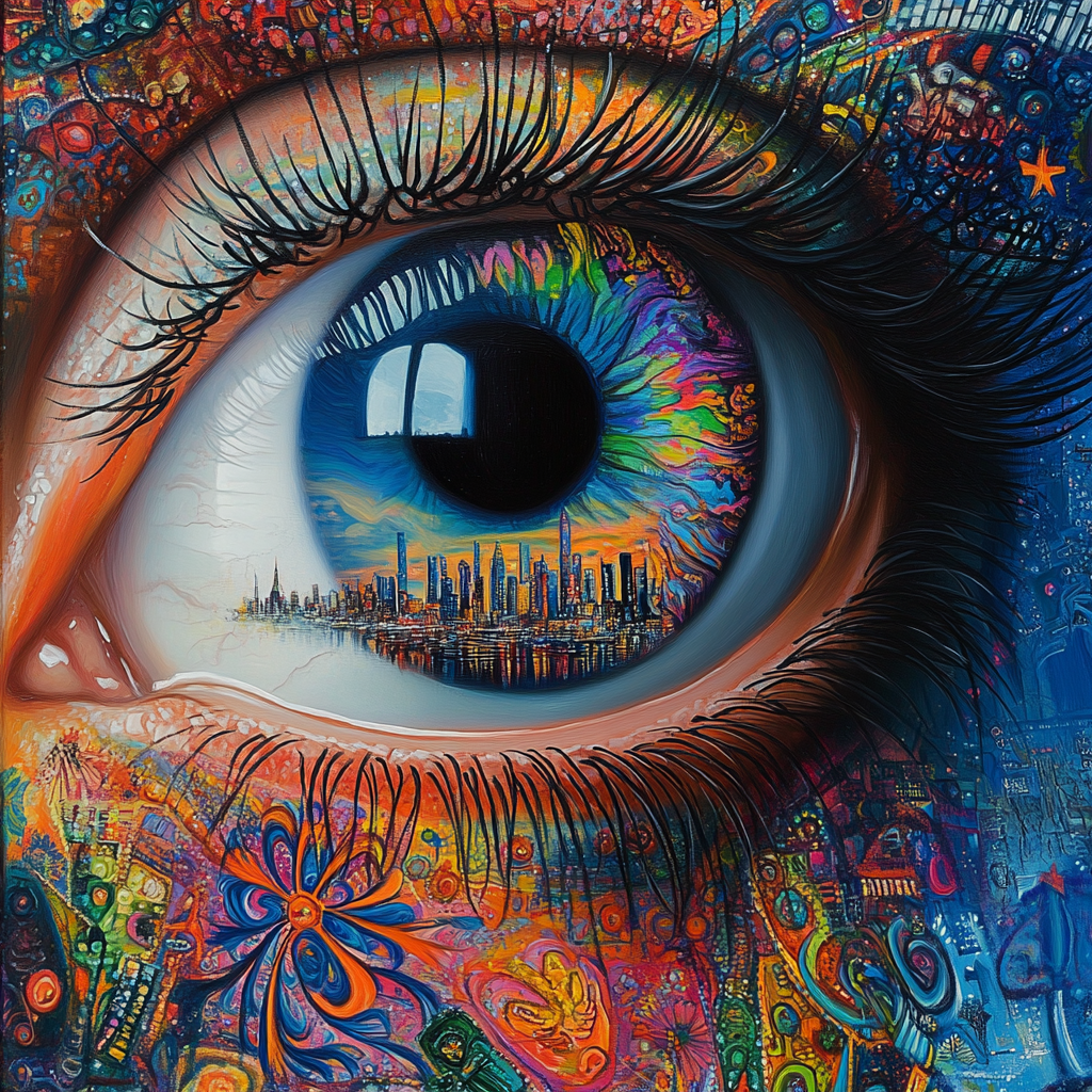 City Reflection Eye Diamond Art Kit