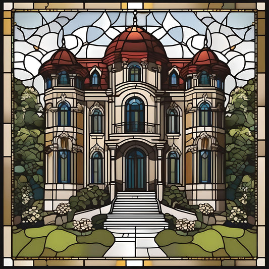 Abstract Three Story Mansion Diamond Art Kit