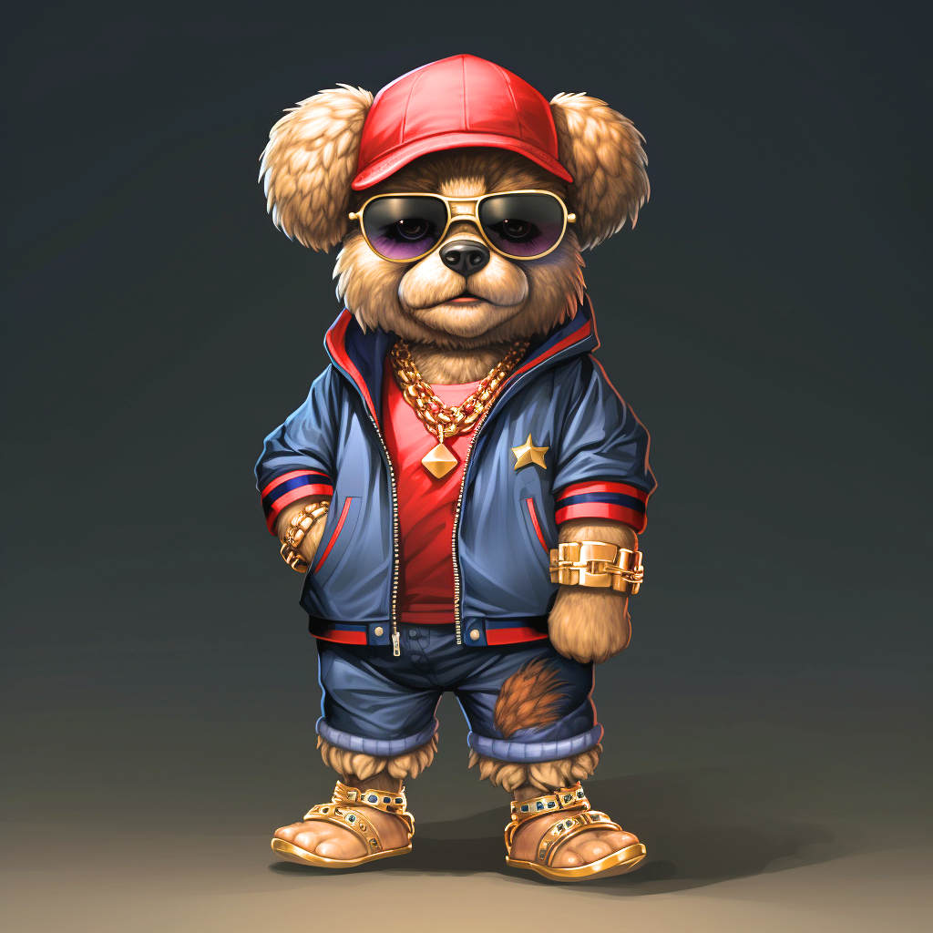 Thug Teddy Bear Diamond Art Kit
