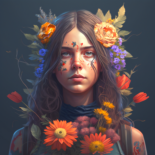Girl In Flowers Diamond Art Kit