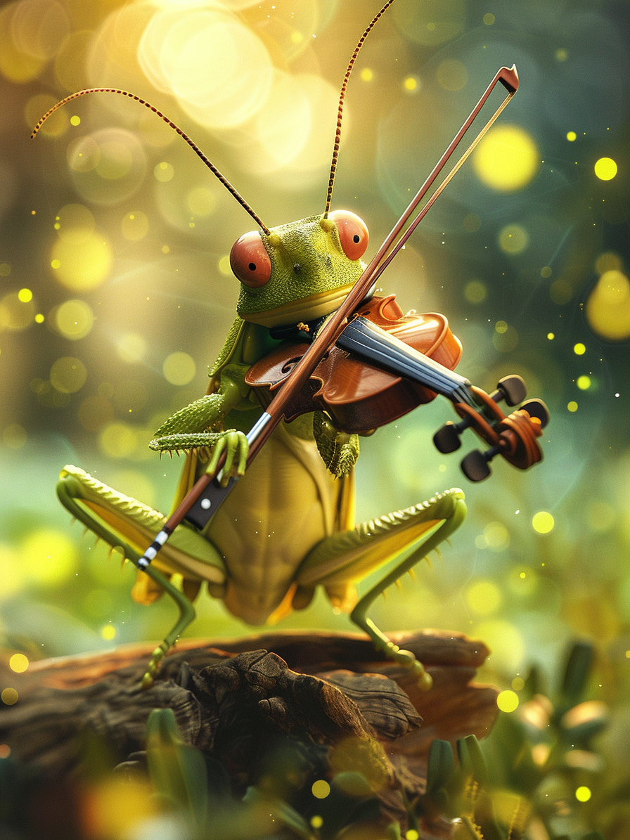 Violinist Cricket Diamond Art Kit