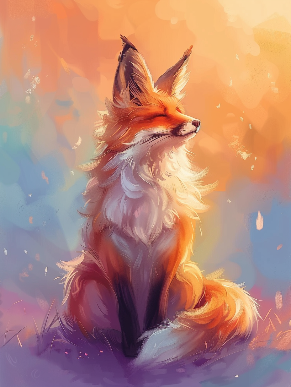 Meditating Fox Diamond Art Kit